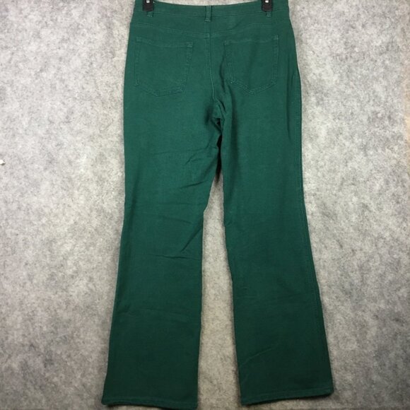 Quacker Factory Dream Jeannes 8 29 High Rise Bootcut Green Stretch Embellished - Picture 9 of 13
